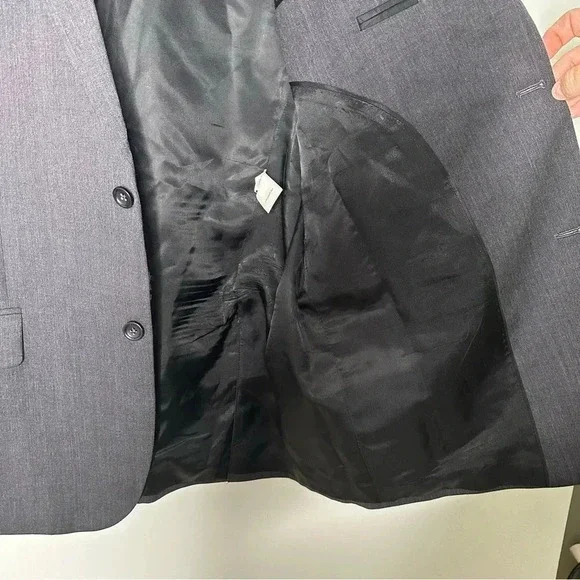 Banana Republic Dark Grey Two Button Wool Blazer Size 44L